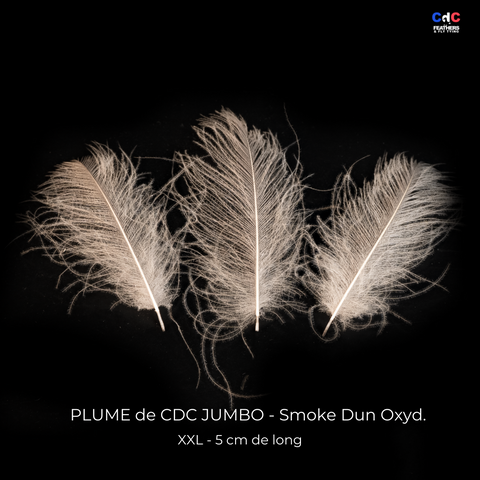 Plumes de CDC Ultra Sélectionnées JUMBO XXL - Smoke Dun oxyd