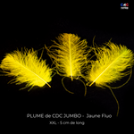 Plumes de CDC Ultra Sélectionnées JUMBO XXL - Jaune Fluo